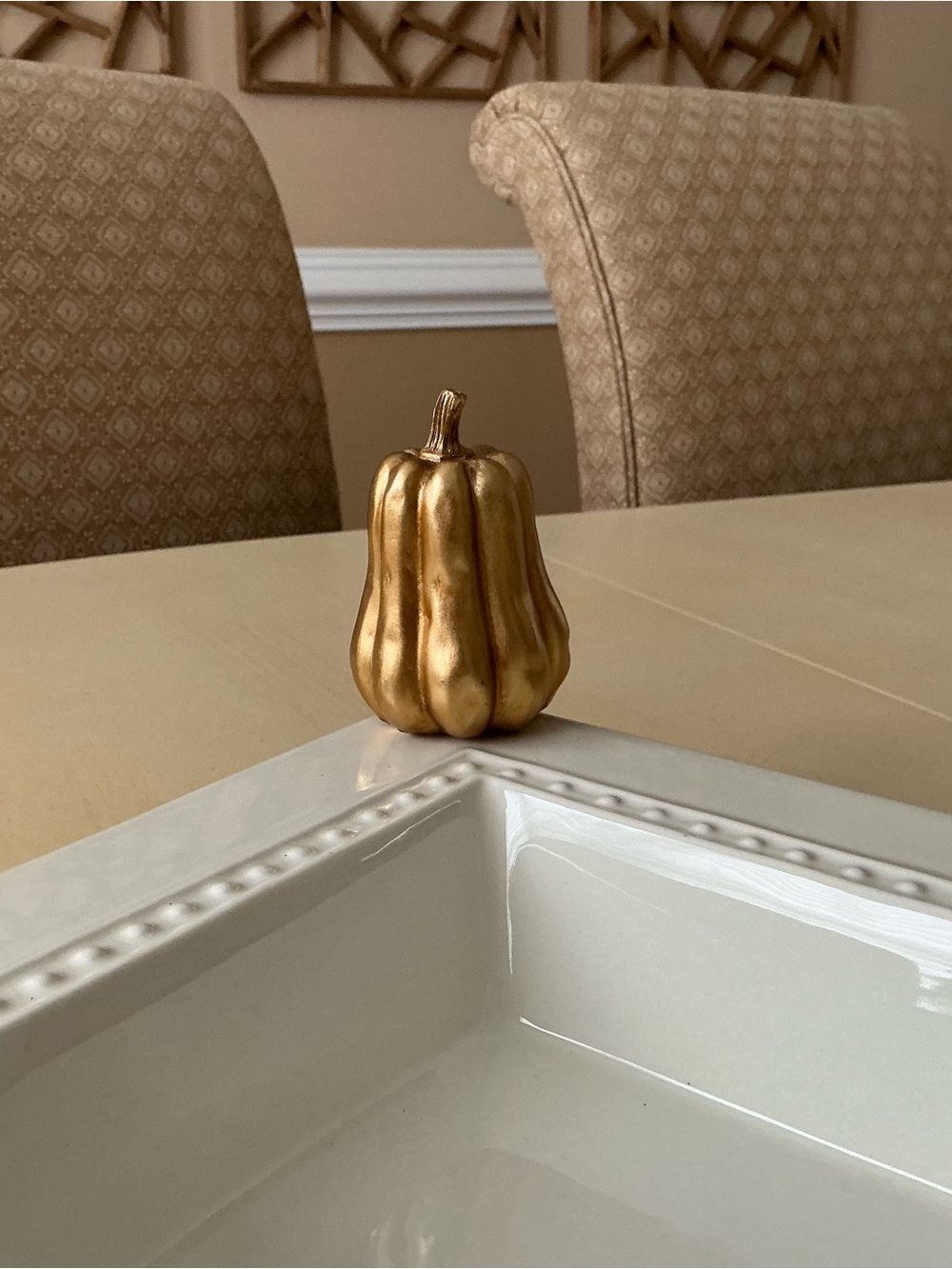 Gold Autumn Gourd Platter Decoration 🍂